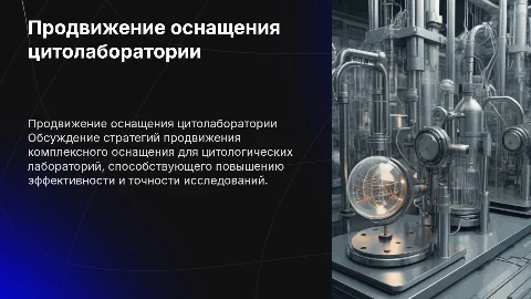 Презентация по продвижению оснащения цитологических лабораторий