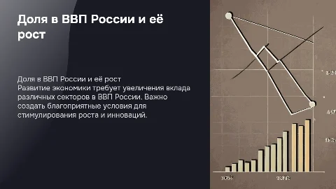 Доля в ВВП России: создание условий для роста