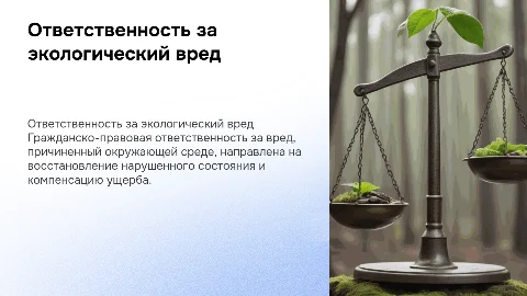 Гражданско-правовая ответственность за вред окружающей среде