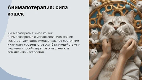 Анималотерапия с кошками