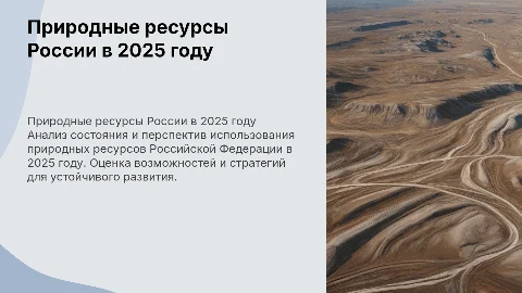 Природные ресурсы Российской Федерации на 2025 год