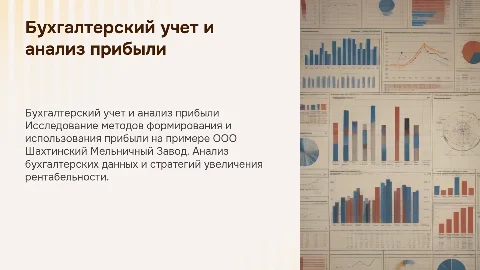 Бухгалтерский учет и анализ прибыли на примере ООО Шахтинский МУЗ