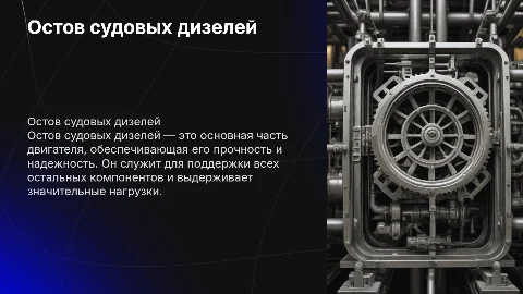 Остов судовых дизелей