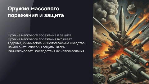 Оружие массового поражения, виды, способы защиты