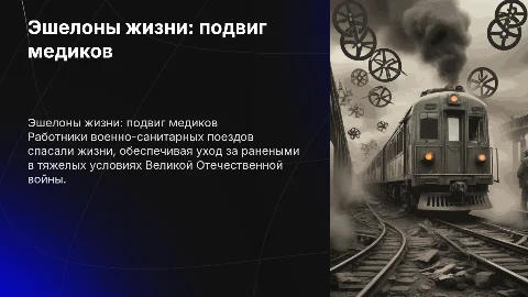 Эшелоны жизни: работники санитарных поездов в ВОВ