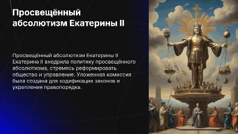 Политика просвещённого абсолютизма Екатерины II