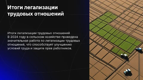 Итоги легализации трудовых отношений в сельском хозяйстве 2024