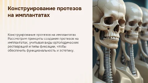Принципы конструирования протезов на имплантатах