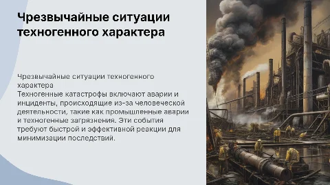 Чрезвычайные ситуации техногенного характера