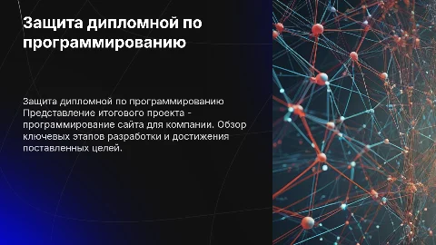 защита дипломной работы программирование сайта для компании