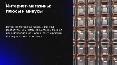 “Интернет-магазины: преимущества и недостатки”