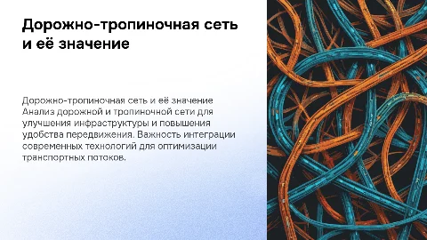дорожно-тропиночная сеть