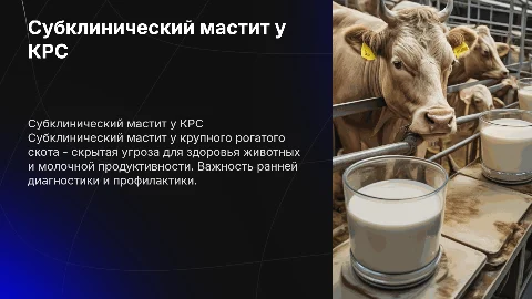Субклинический мастит крс