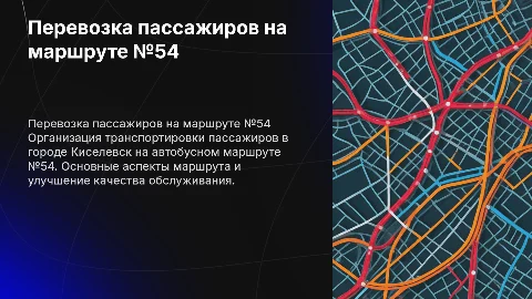 Организация перевозки пассажиров на автобусе №54 в Киселевске