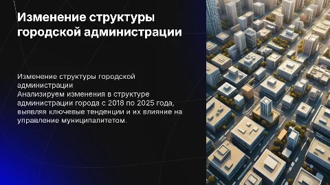 Анализ изменения структуры администрации города 2018-2025