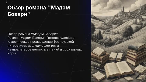 Обзор романа Мадам бовари
