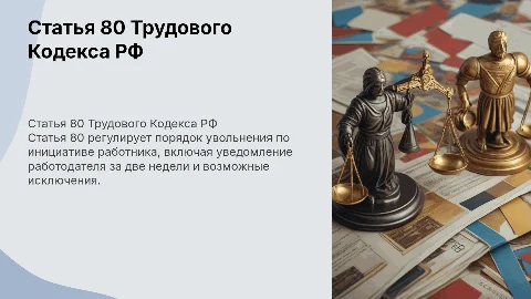 Статья Трудового Кодекса РФ 80
