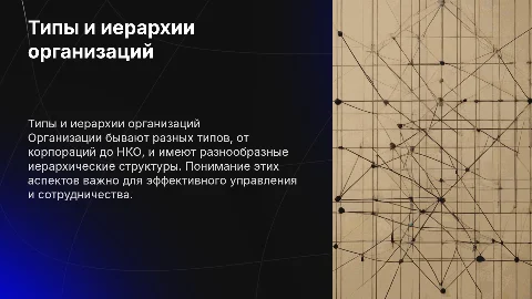 Типы и иерархия организаций: особенности и управление