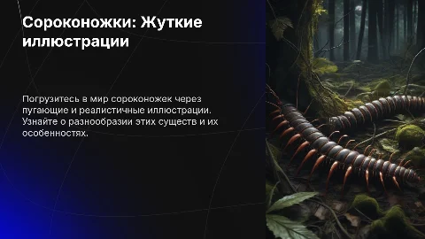 Сороконожки: отвратительные и страшные иллюстрации