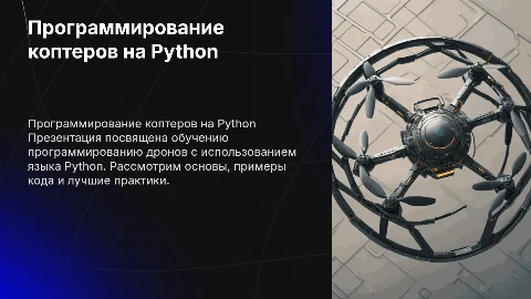 Программа програмирования коптеров на pyton