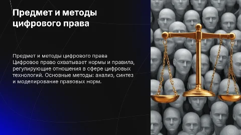 Предмет, методы и принципы цифрового права