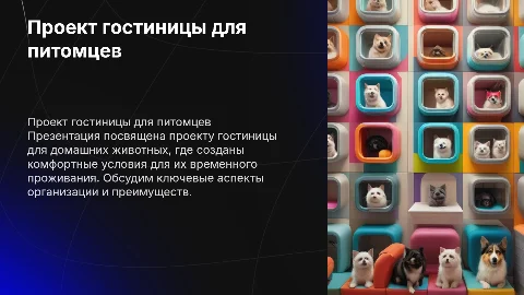 проект гостиницы для домашних животных