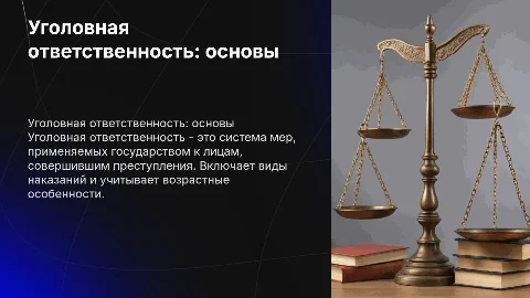Уголовная ответственность: понятие, принципы и виды наказаний