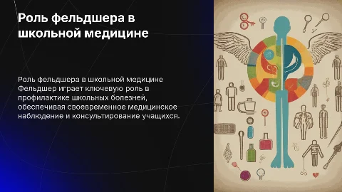 Роль фельдшера в профилактике школьных болезней