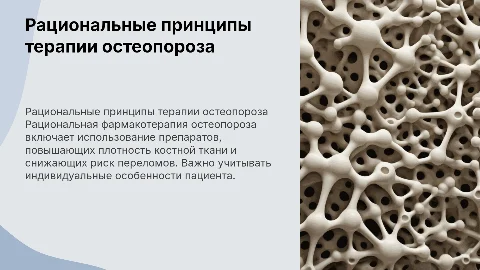 Рациональные принципы фармакотерапии остеопороза
