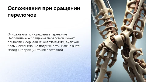 осложнения при неправильном сращении переломов и их коррекция
