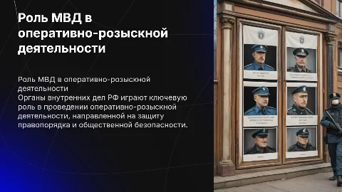 Органы внутренних дел РФ как субъект ОРД