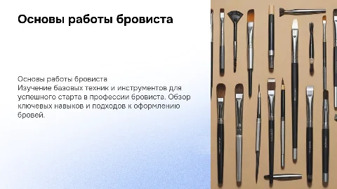 базовое обучение бровиста