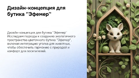 Создание дизайн-концепции для цветочного бутика "Эфемер"