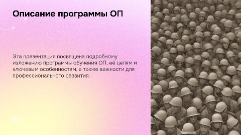 Описание программы ОП