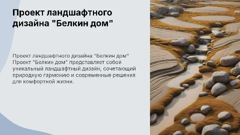 проект ландшафтного дизайна "Белкин дом"