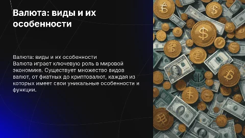 валюта и её виды
