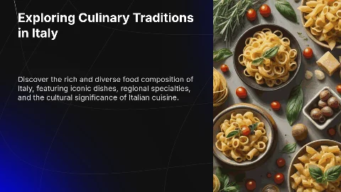 presentation about food (composition) in a country