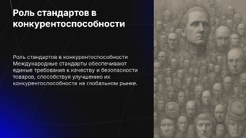 Значение международных стандартов для конкурентоспособности товара