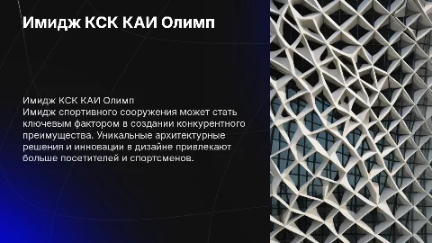Имидж спортивного сооружения как конкурентное преимущество