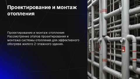 Проектирование и монтаж системы отопления для жилого здания