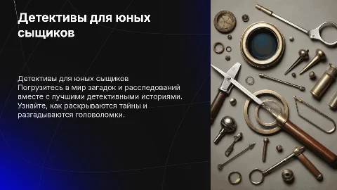 Презентация личного дела для детей от 12до14 лет тема детективы