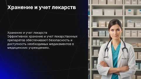Порядок хранения и учета лекарственных препаратов
