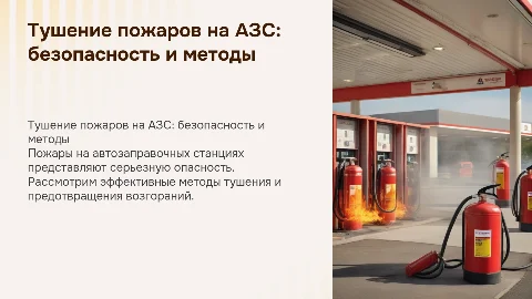 тушение пожаров на автозаправочных станциях