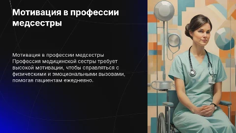 Мотивация на профессию медицинская сестра