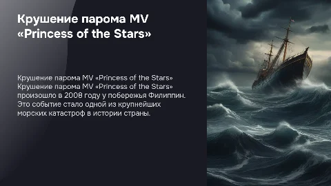 Крушение парома MV «Princess of the Stars»