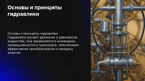Основы и принципы гидравлики и где она применяется