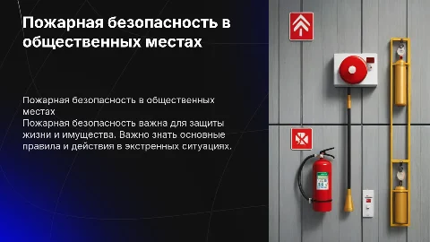 пожарная безопасность в общественных местах для 8 класса
