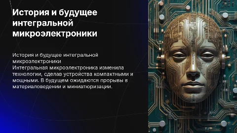 история и перспективы развития интегральной микроэлектротехники