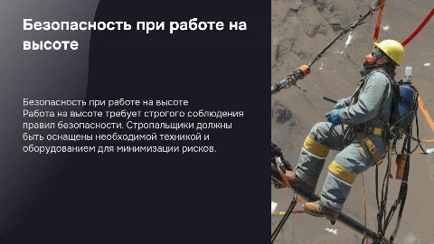 Работа на высоте: Безопасность и техника для стропальщиков