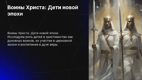 Воины христа - дети